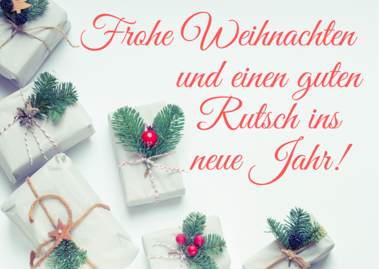 Frohe Weihnachten und ein gesundes neues Jahr
