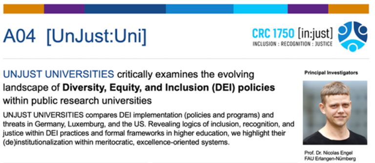 Förderung für das erziehungswissenschaftliche Teilprojekt UnJust:Uni