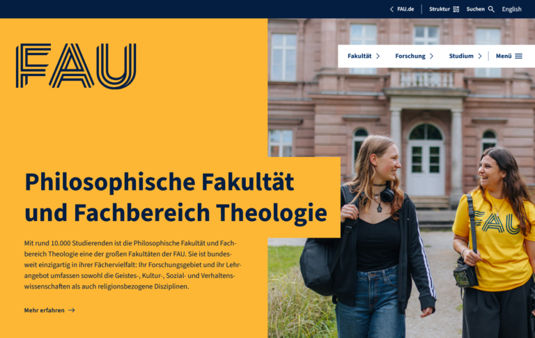 Philosophische Fakultät und Fachbereich Theologie: Web-Relaunch nahezu abgeschlossen